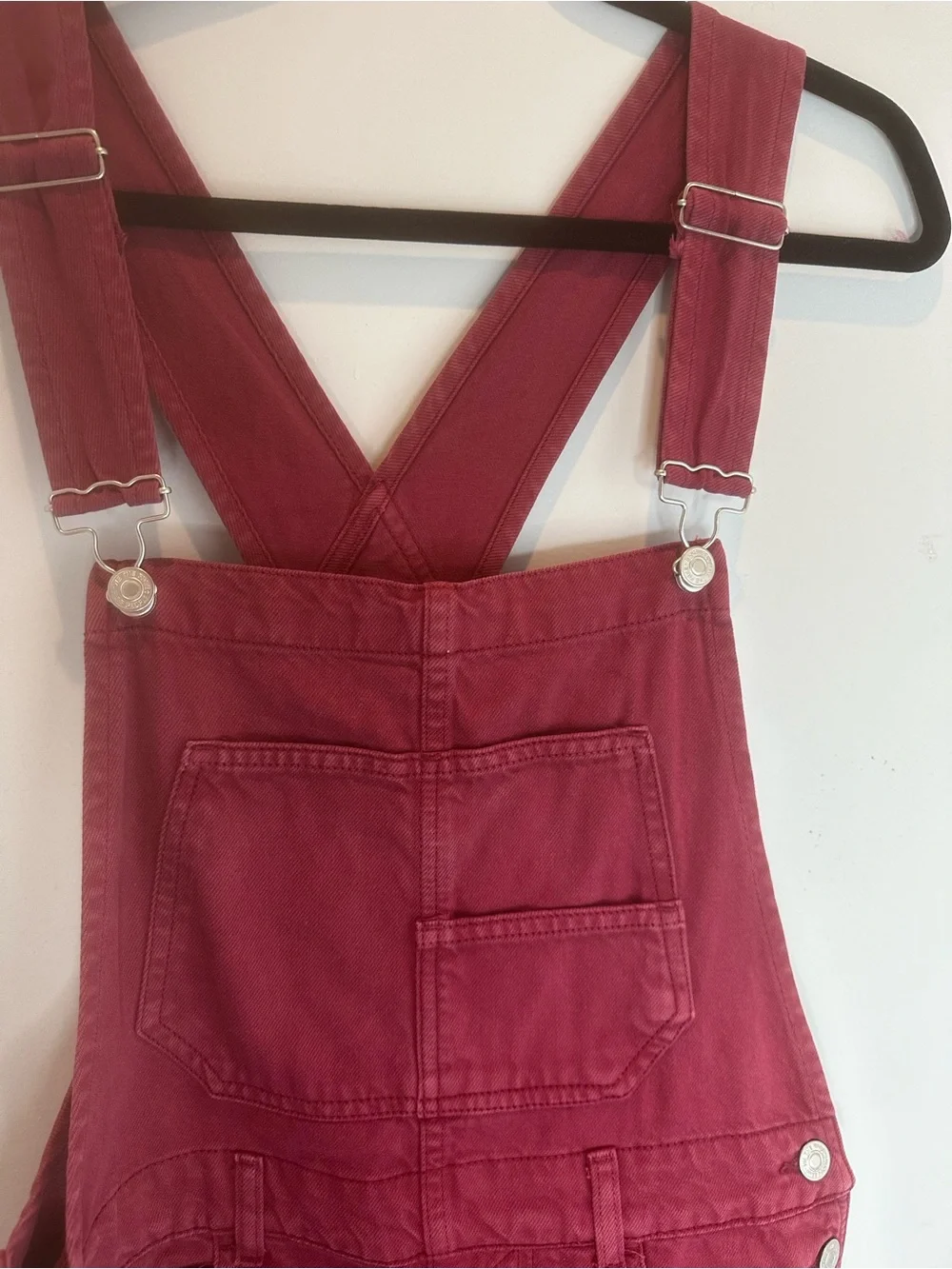 Free People We The Free Ziggy Shortalls in a red berry wash size small